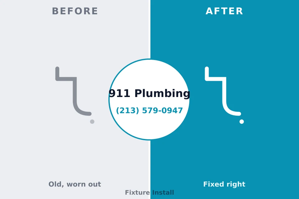Before and after: plumbing repair Eagle Grove, IA